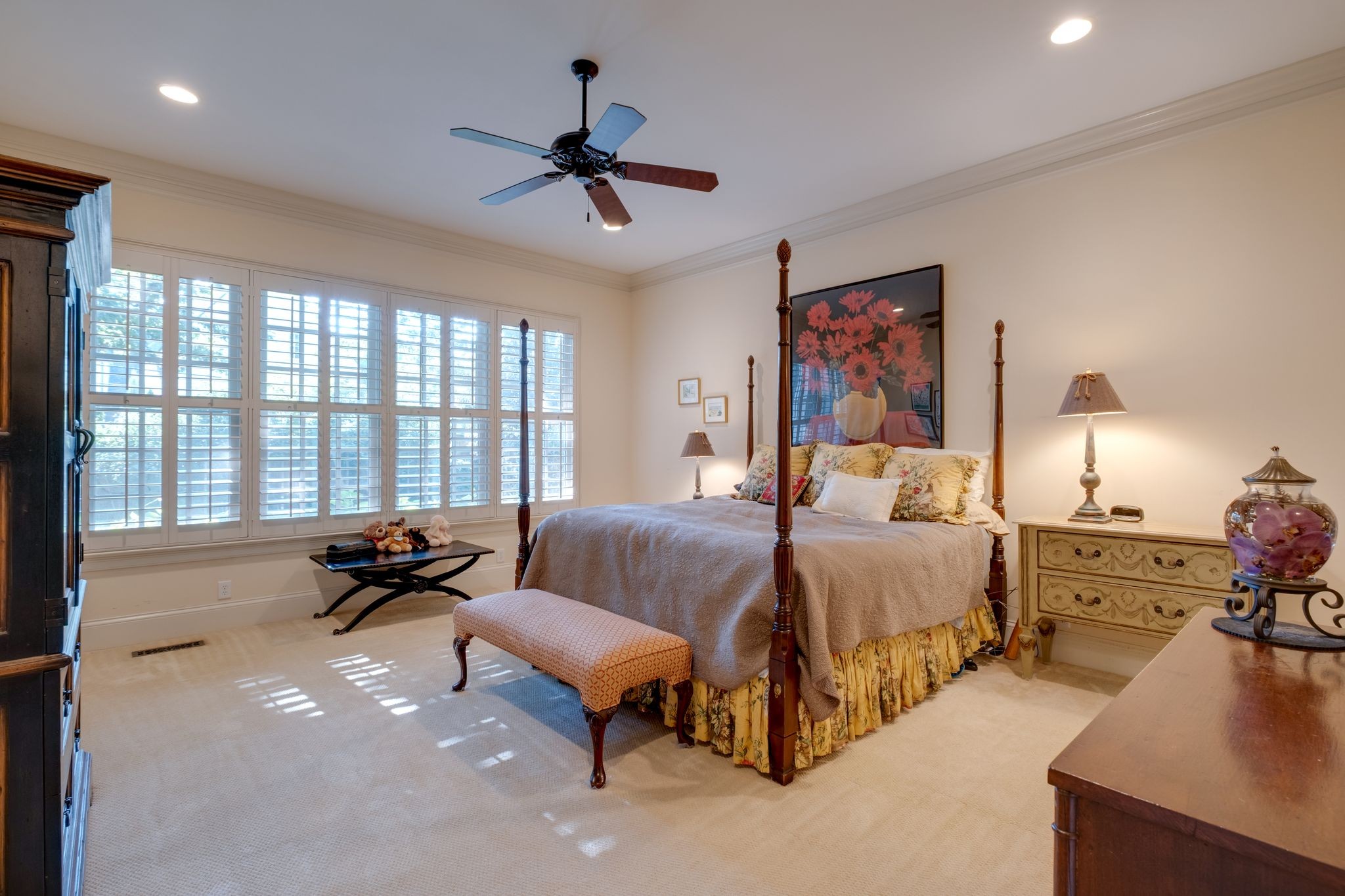 217 Page Road Nashville, TN 37205 - Photo 23 of 61 a spacious bedroom with a bed and glass walk in closet