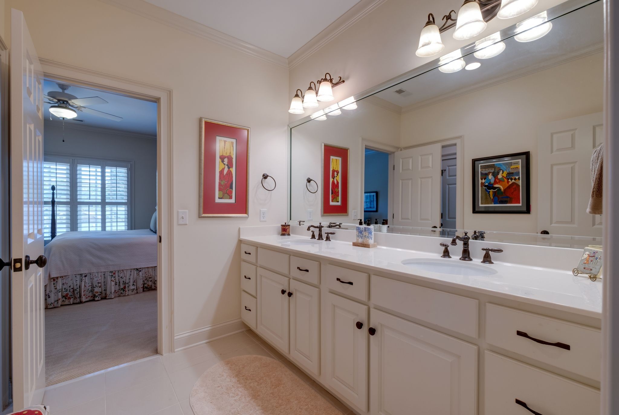 217 Page Road Nashville, TN 37205 - Photo 33 of 61 a bathroom with a double vanity sink mirror and bathtub