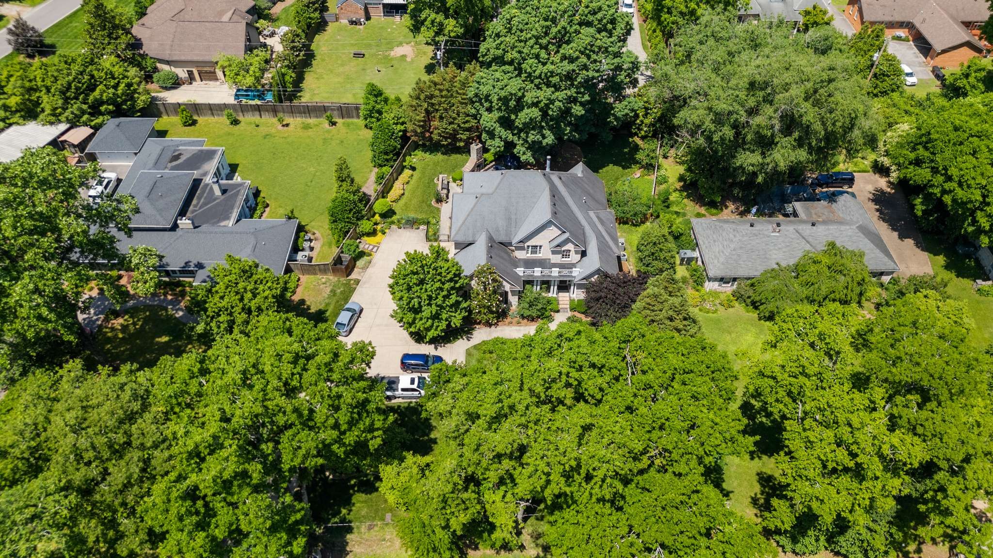 217 Page Road Nashville, TN 37205 - Photo 59 of 61 an aerial view of a house with a yard