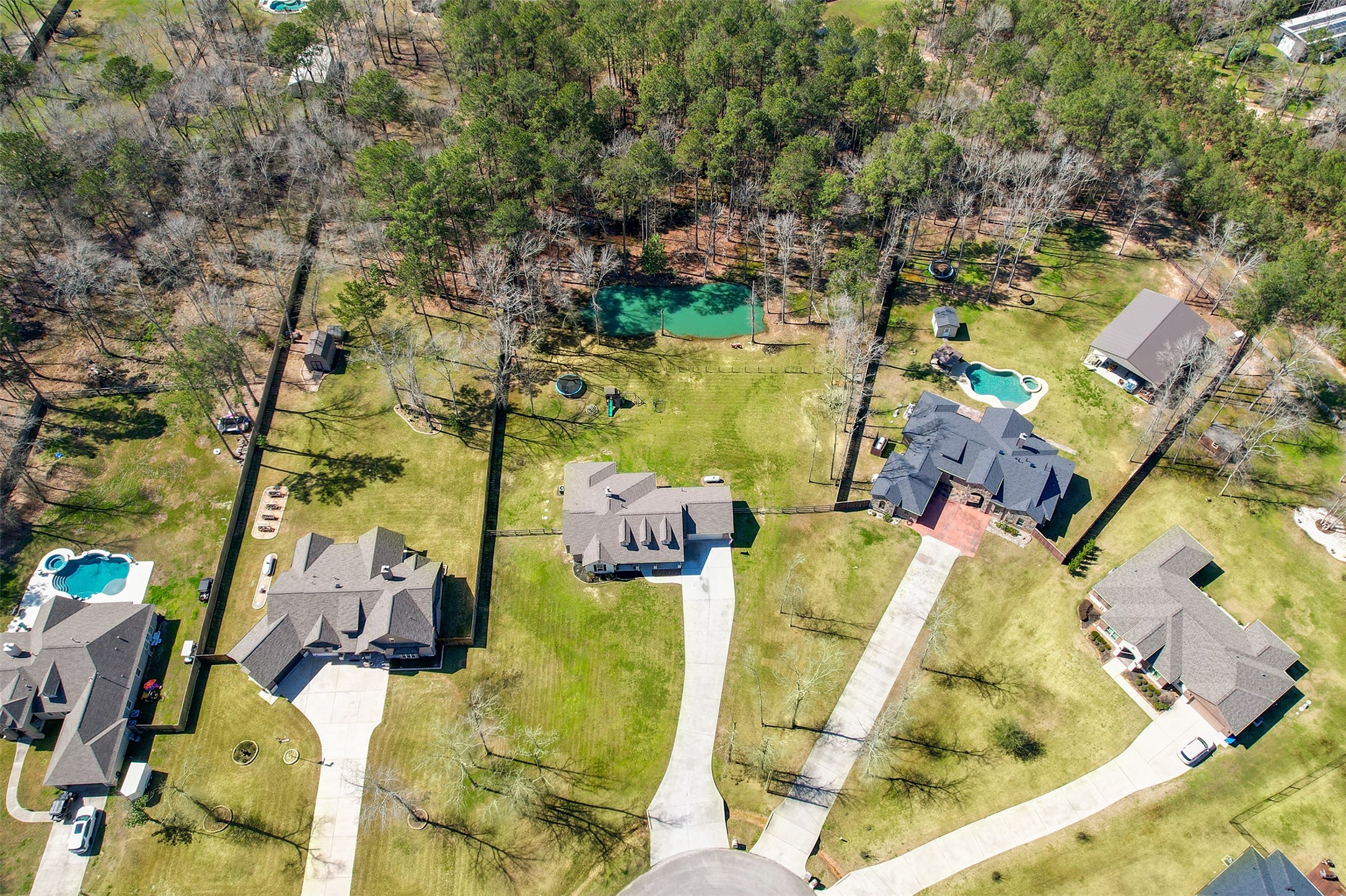 27627 Concho Drive Splendora, TX 77372 - Photo 36 of 41 an aerial view of residential houses with outdoor space