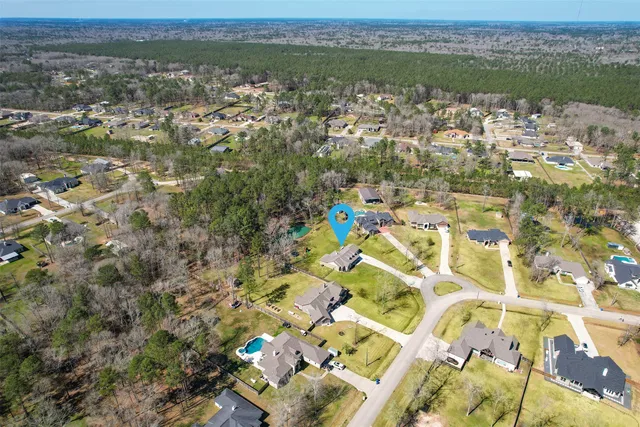 an aerial view of residential building with outdoor space