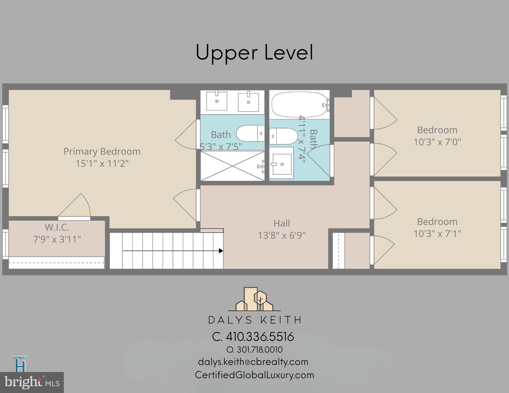 1704 Independence Avenue Southeast Washington, DC 20003 - Photo 71 of 73 Upper Level Floor Plan