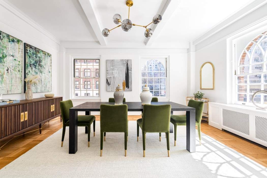 129 East 69th Street, Unit 2/3A Manhattan, NY 10021 - Photo 3 of 12 a view of a dining room with furniture window and outside view