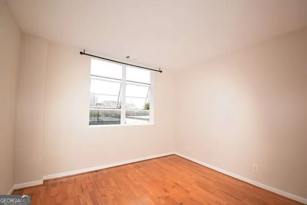 an empty room with a window