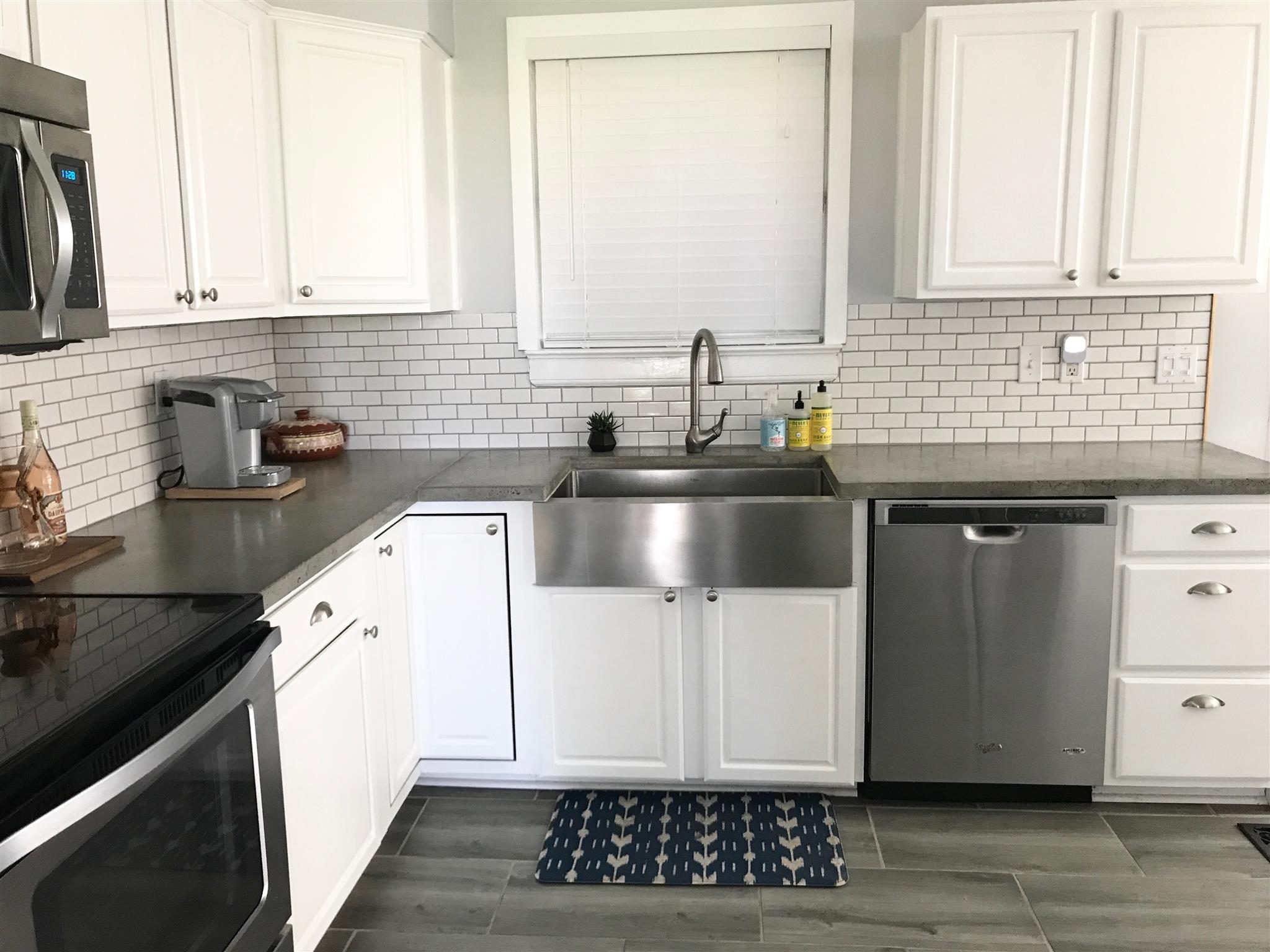 1950 Porter Road Nashville, TN 37206 - Photo 4 of 30 Large Beautiful Kitchen with Stainless Appliance, Stainless Farm Sink, Concrete Counters