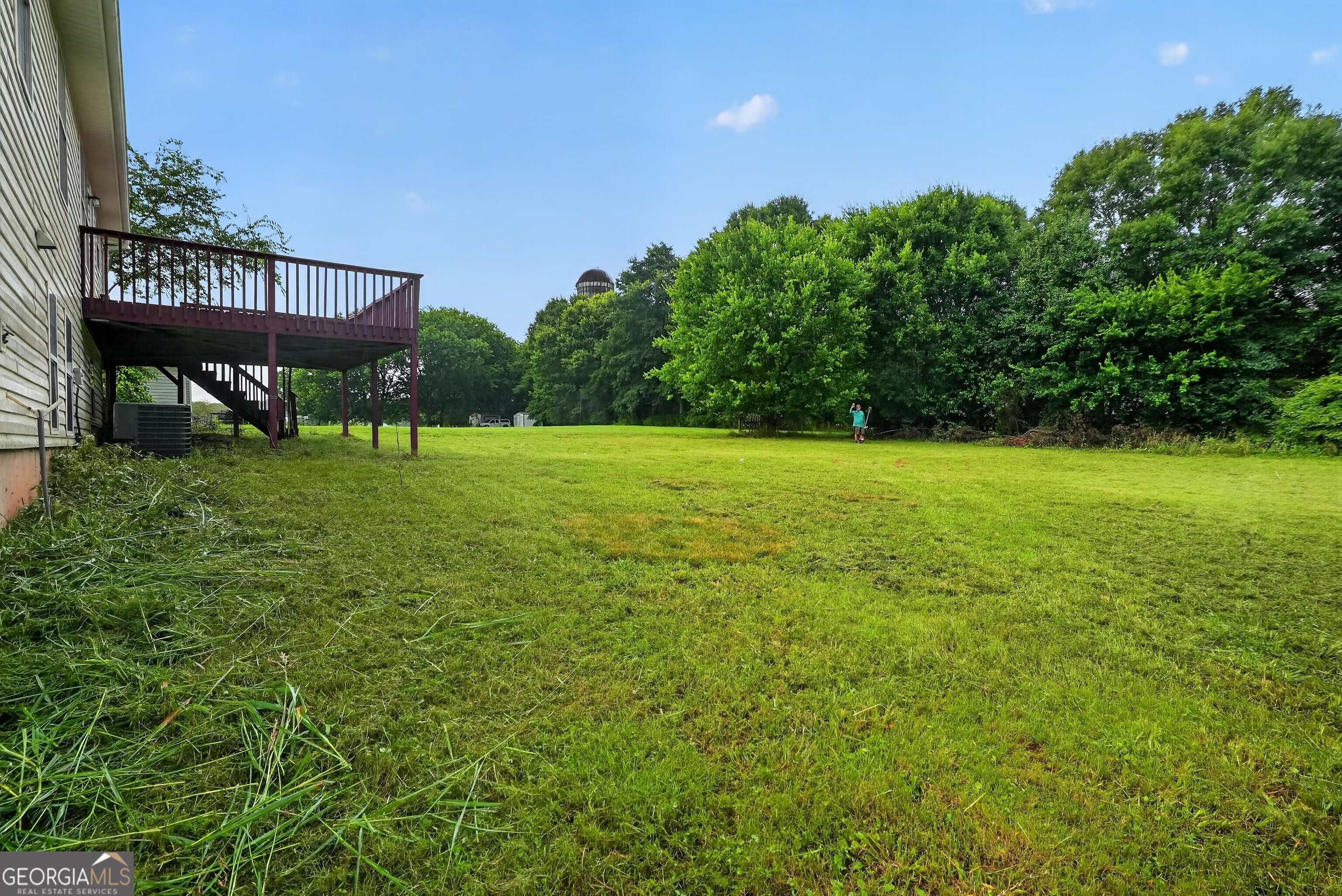 75 Linsley Way Covington, GA 30016 - Photo 14 of 48 a view of a big yard with potted plants and large tree