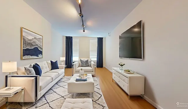 a view of a building with a street