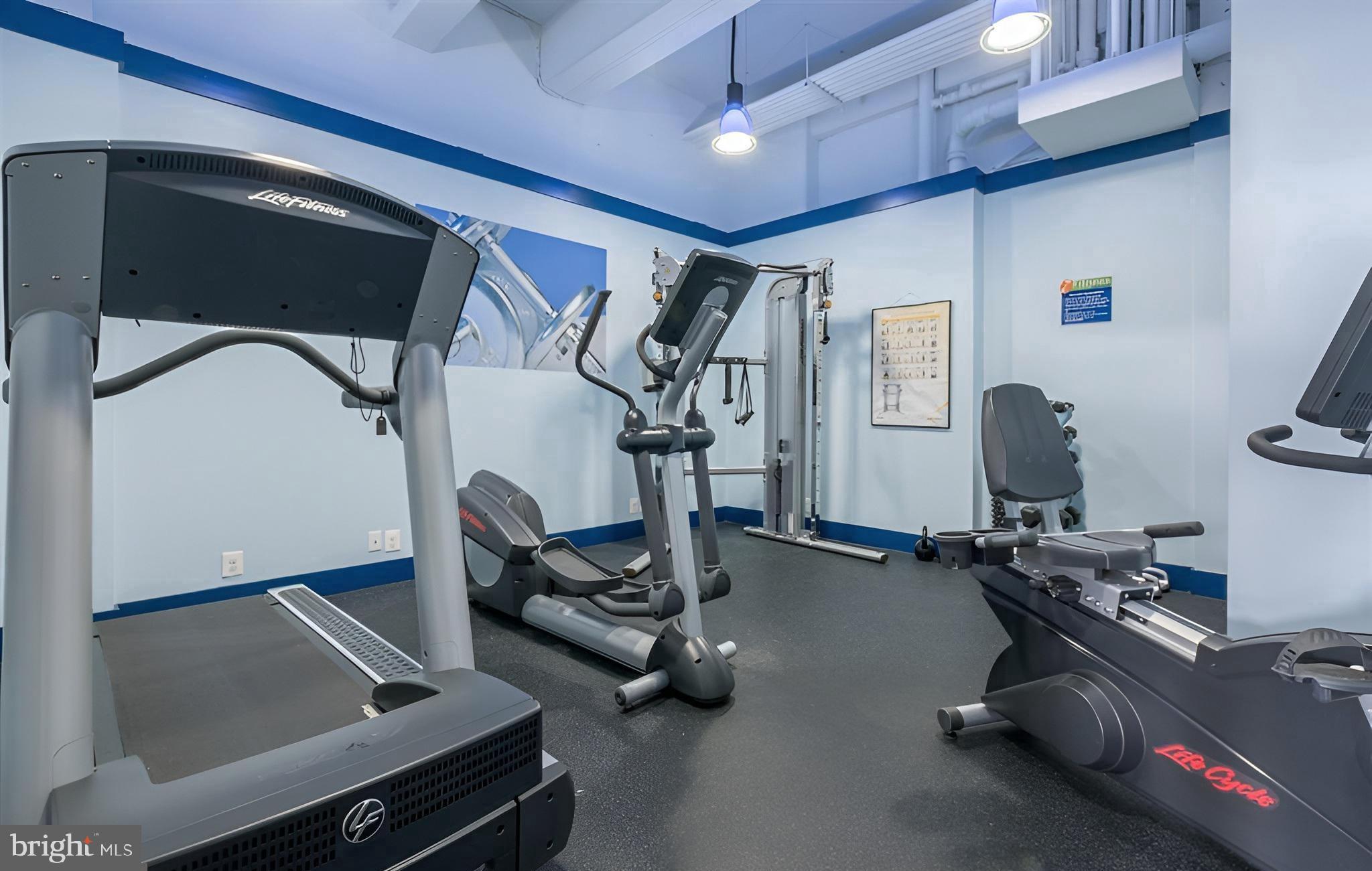 1425 4th Street Southwest, Unit A609 Washington, DC 20024 - Photo 11 of 12 a view of a room with gym equipment