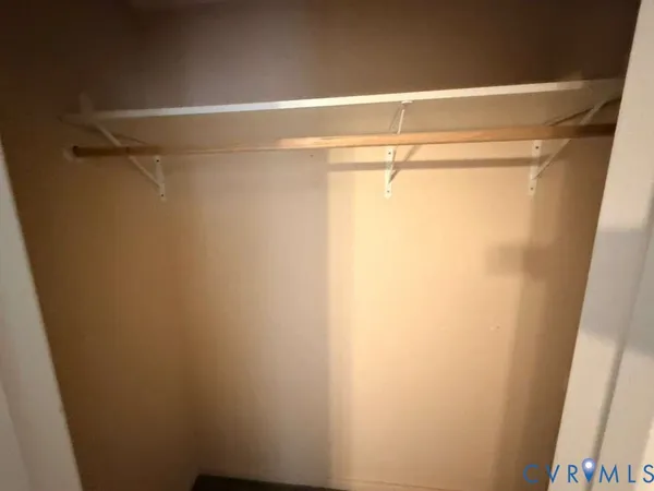 a view of a room with a door