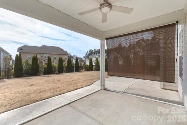 a view of a glass door with a porch