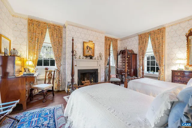 front view of a house with a trees