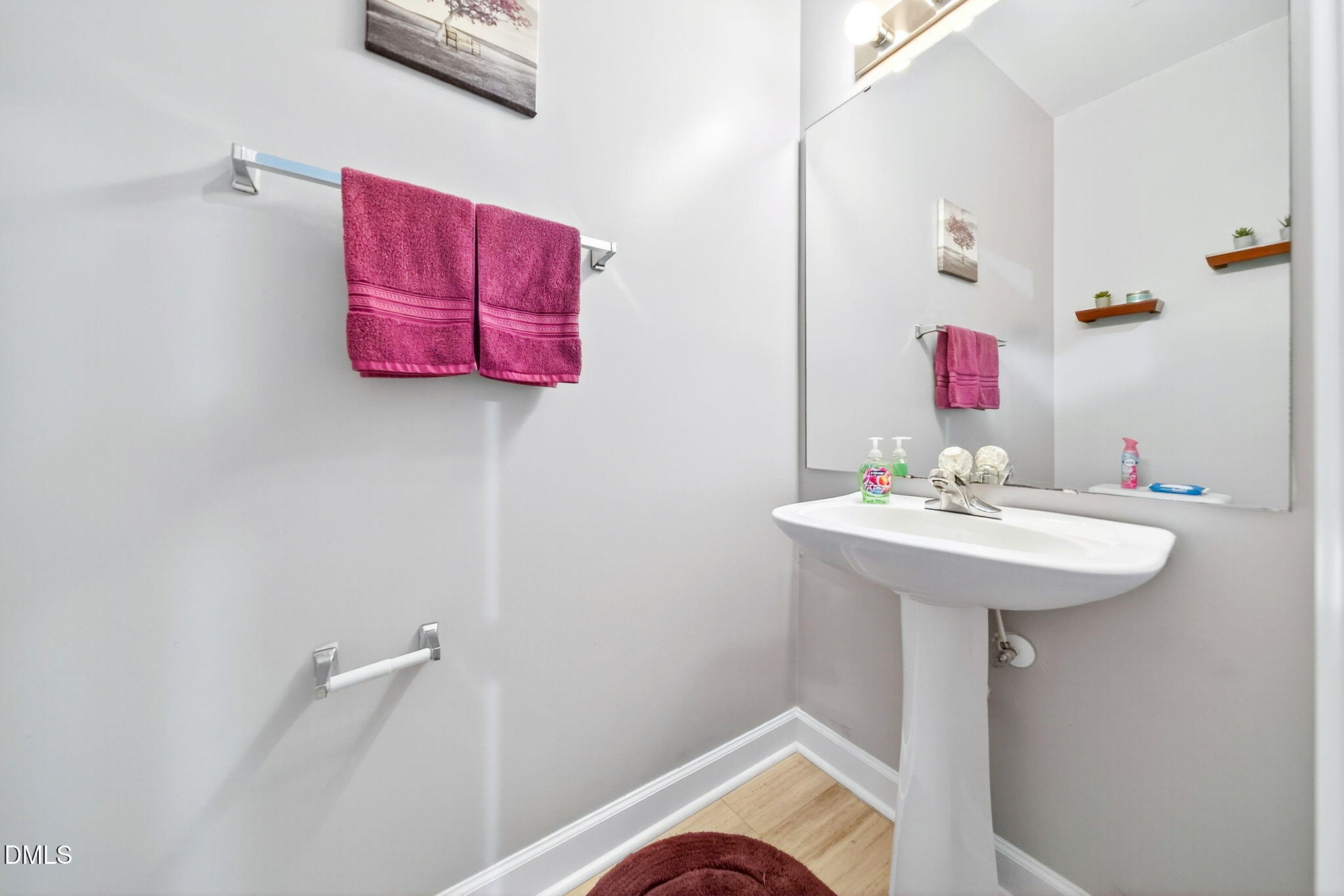 6010 San Marcos Way Raleigh, NC 27616 - Photo 14 of 22 a bathroom with a sink and a mirror