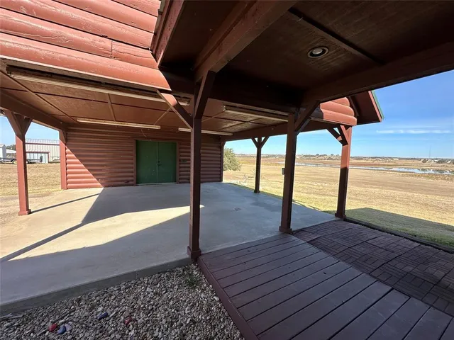a view of a balcony with an outdoor space