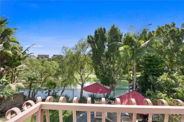 a view of a city from a balcony