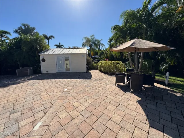 a house view with a seating space