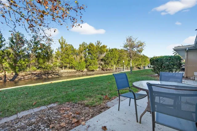 a view of yard with seating area