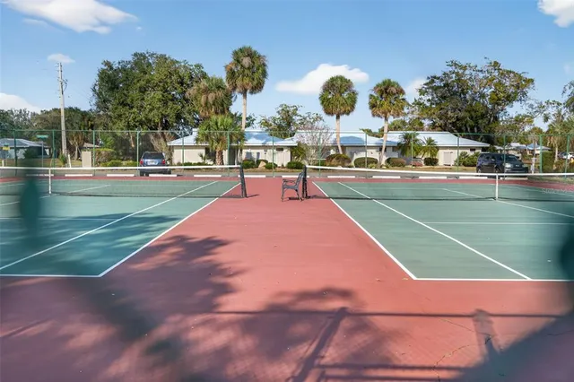 a view of a swimming pool and outdoor space