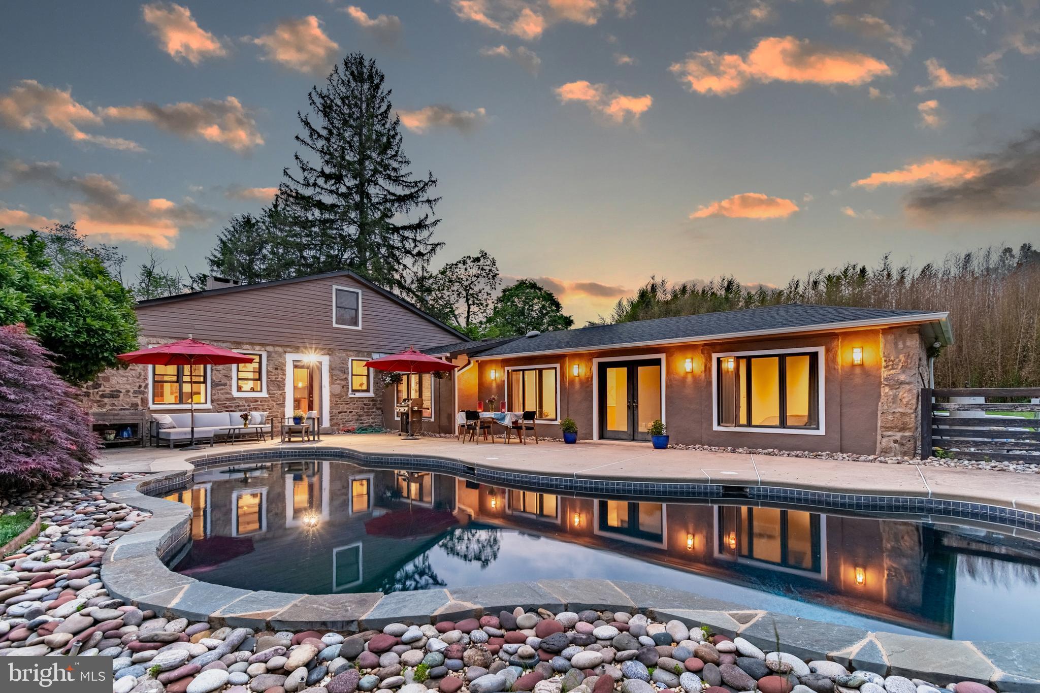 2539 Aquetong Road New Hope, PA 18938 - Photo 1 of 50 Welcome Home! Gorgeous Black Bottom Pool to Enjoy