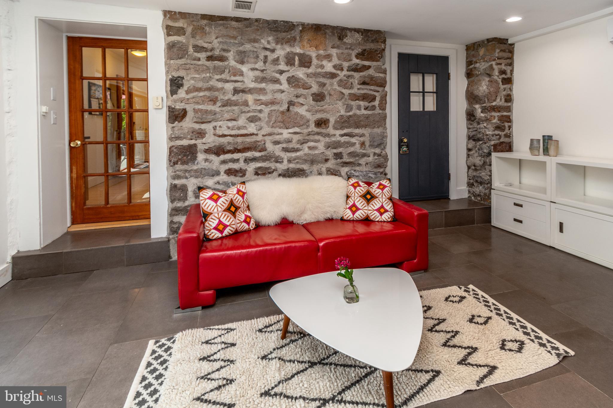 2539 Aquetong Road New Hope, PA 18938 - Photo 13 of 50 Sitting/Dressing Room has Original Stone Walls