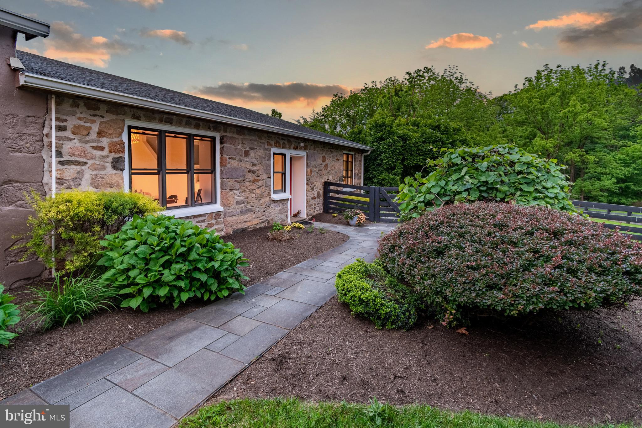 2539 Aquetong Road New Hope, PA 18938 - Photo 27 of 50 Bluestone Patio Leads to the Main Entrance