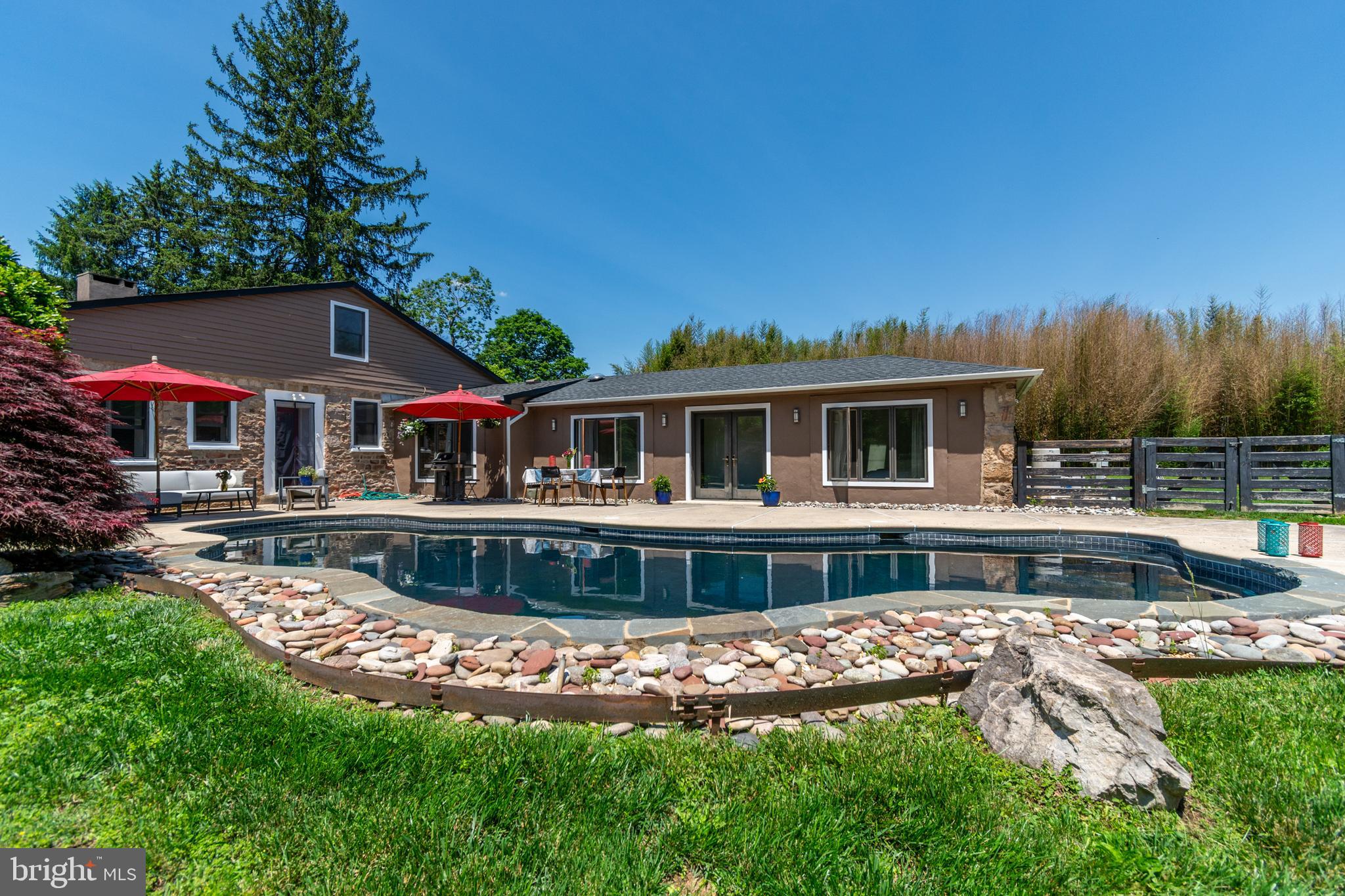 2539 Aquetong Road New Hope, PA 18938 - Photo 30 of 50 View of the Pool from the Yard
