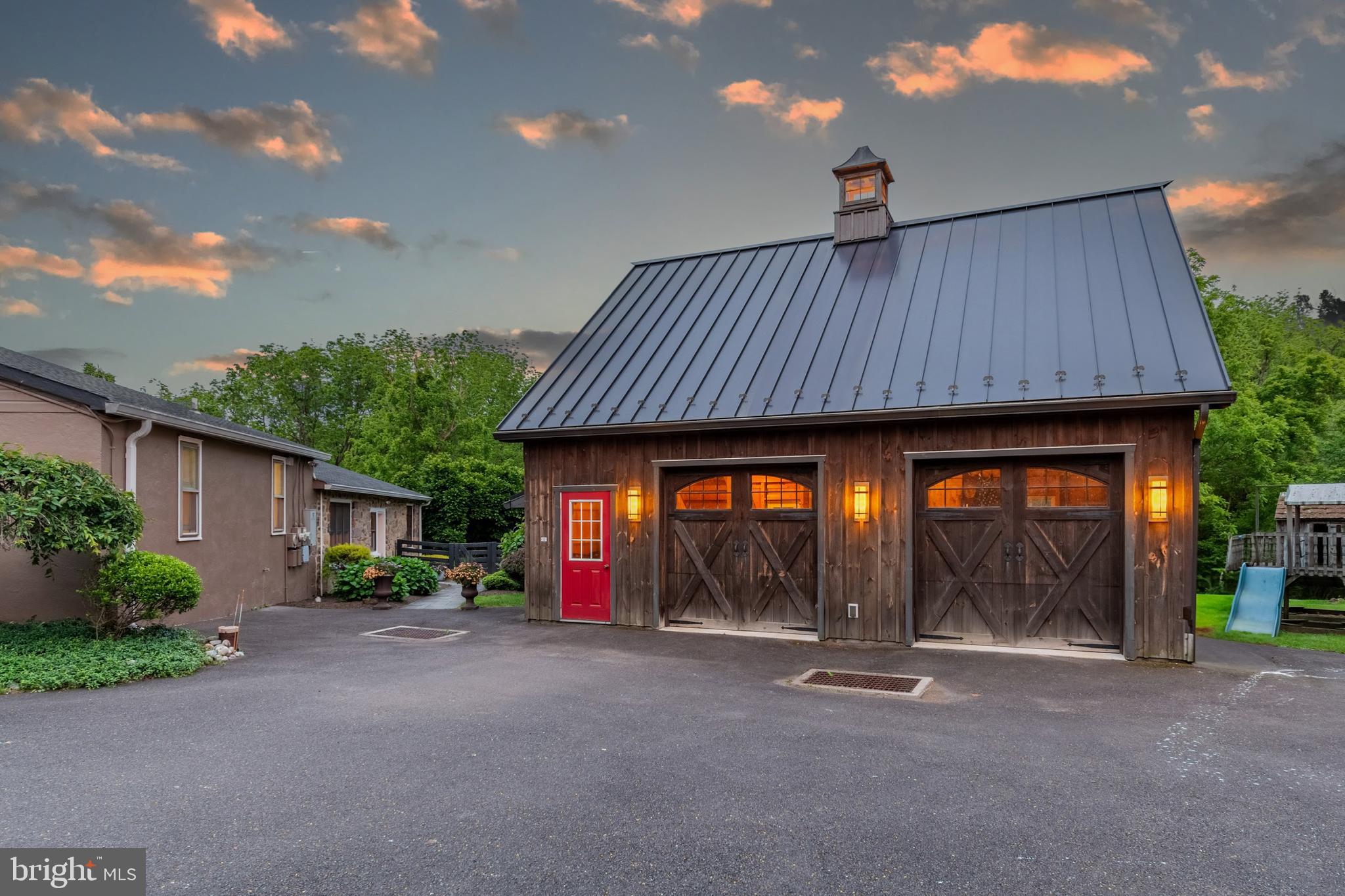 2539 Aquetong Road New Hope, PA 18938 - Photo 44 of 50 4 Car Garage w/Loft Storage & Standing Seam Roof