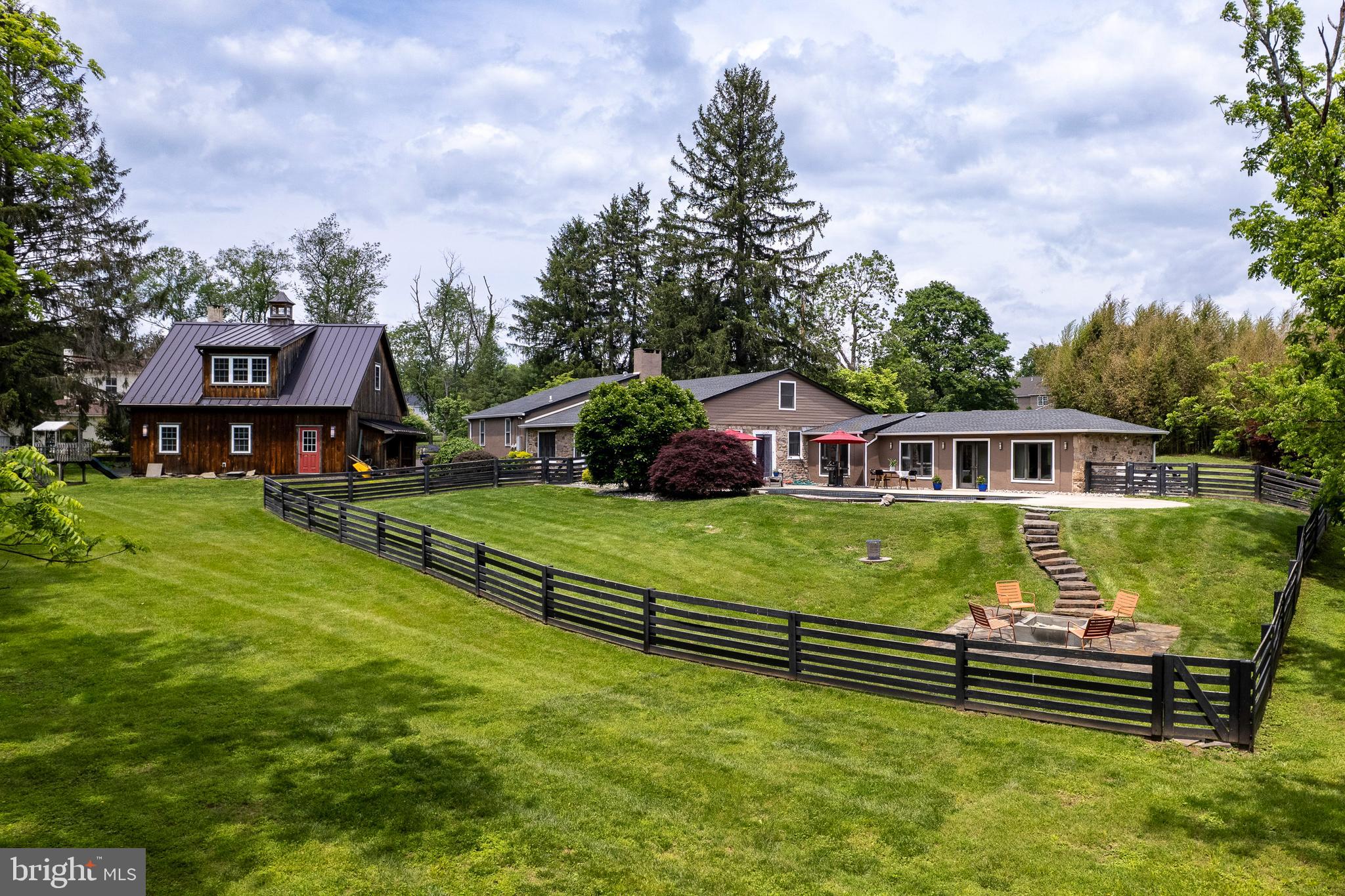 2539 Aquetong Road New Hope, PA 18938 - Photo 48 of 50 Drone View of Property Rear Yard