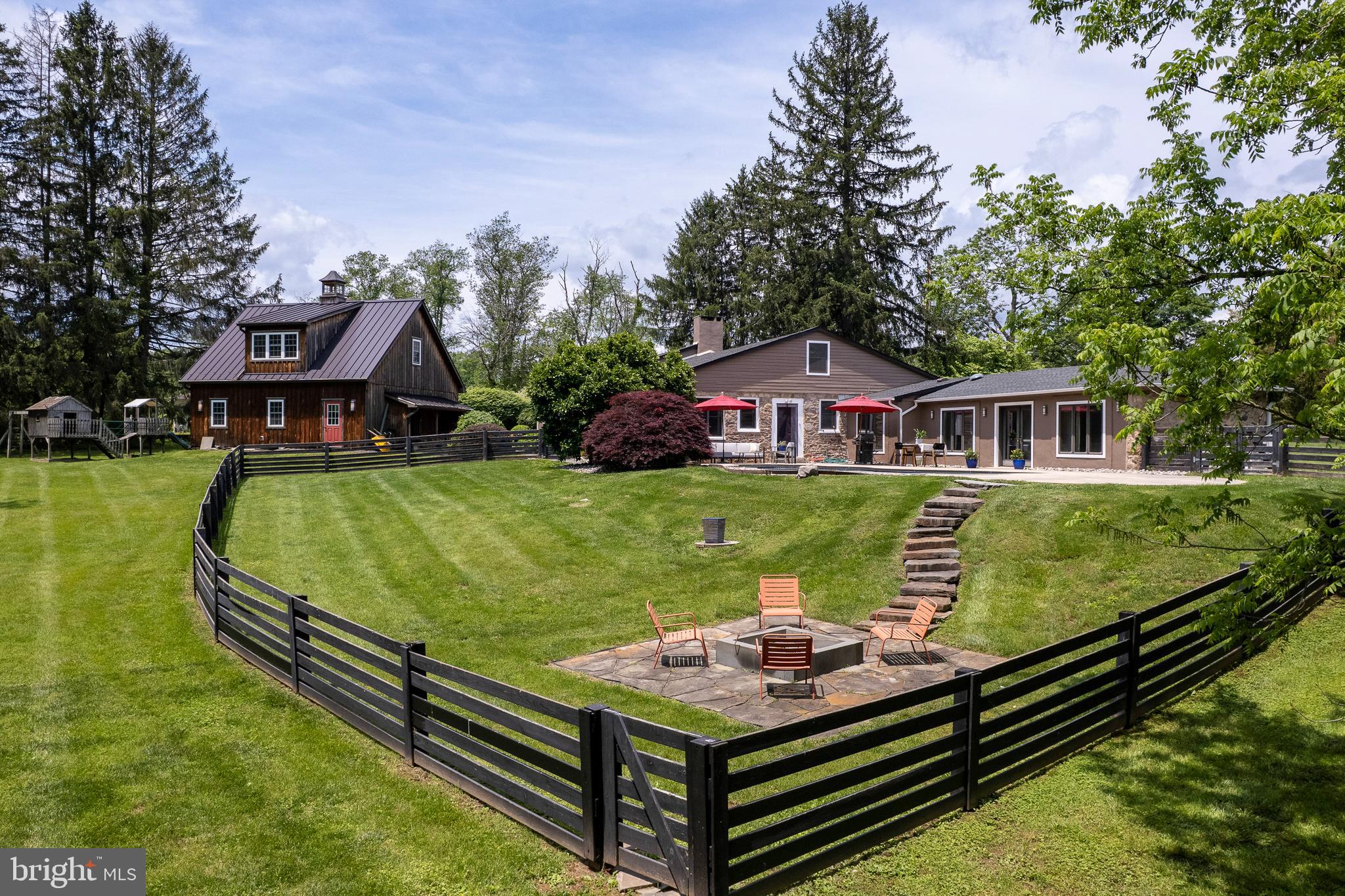 2539 Aquetong Road New Hope, PA 18938 - Photo 50 of 50 Drone View Fenced-In Yard