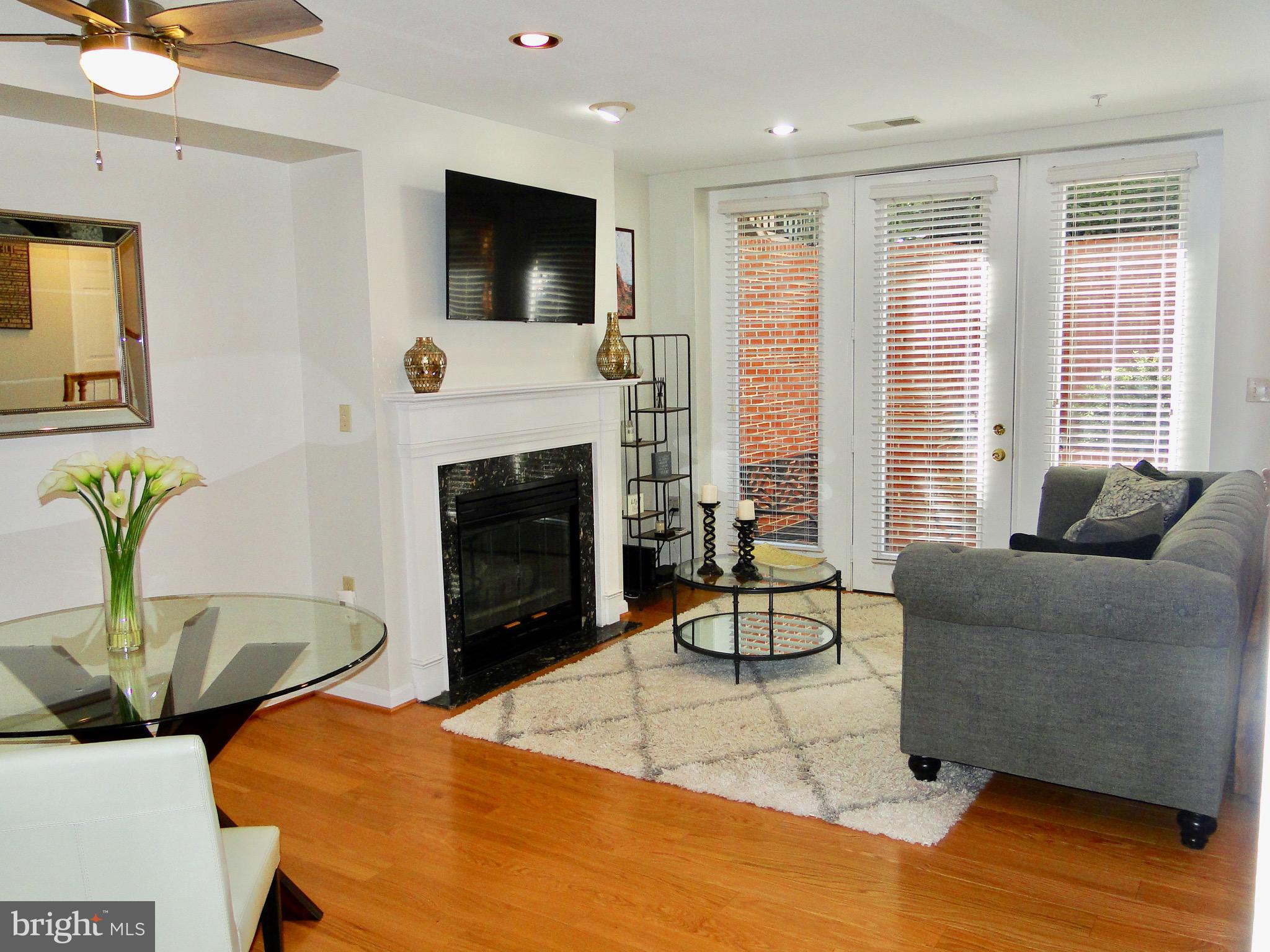 1927 Belmont Road Northwest, Unit 83 Washington, DC 20009 - Photo 9 of 27 Living room features gas fireplace