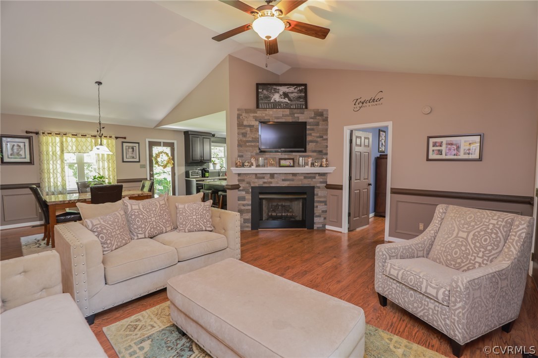 11706 Corte Castle Road Chesterfield, VA 23838 - Photo 11 of 44 a living room with furniture and a fireplace