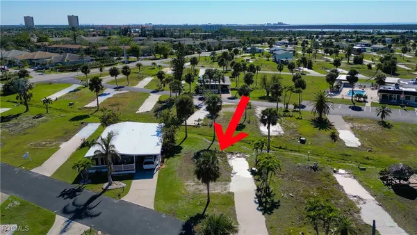 an aerial view of multiple house