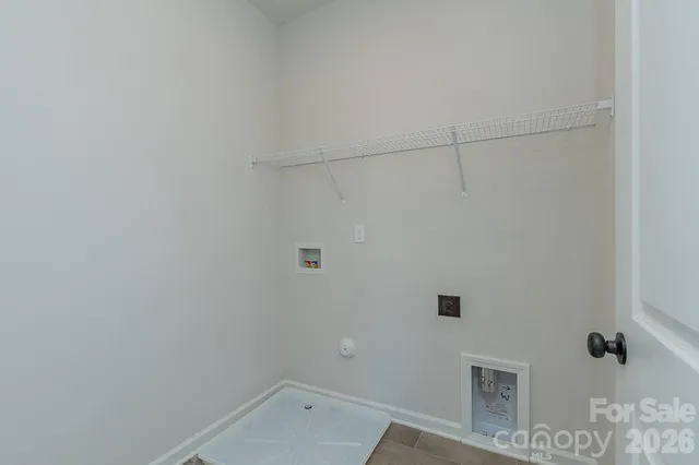 a front view of a building and a street