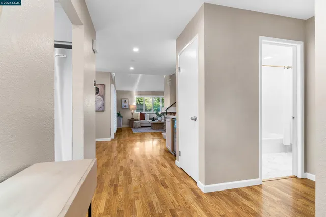 a bathroom with a granite countertop sink mirror and a