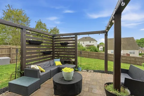 a house view with a garden space