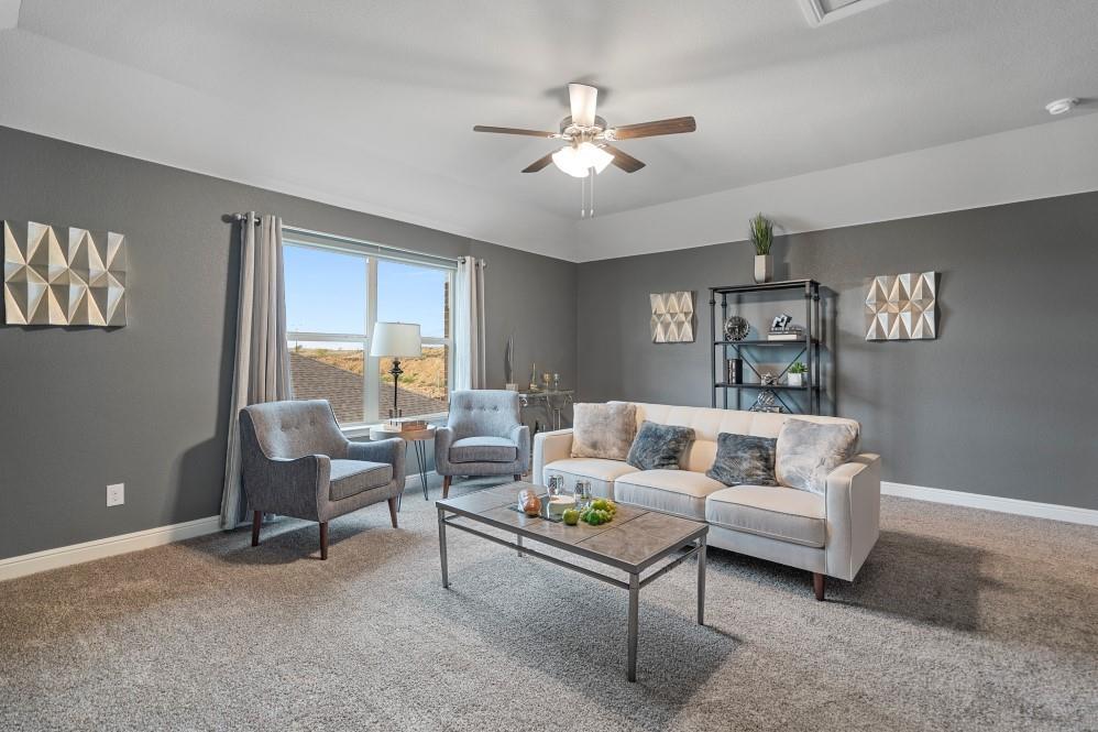 130 Hugo Court Rhome, TX 76078 - Photo 31 of 40 a living room with furniture and a large window