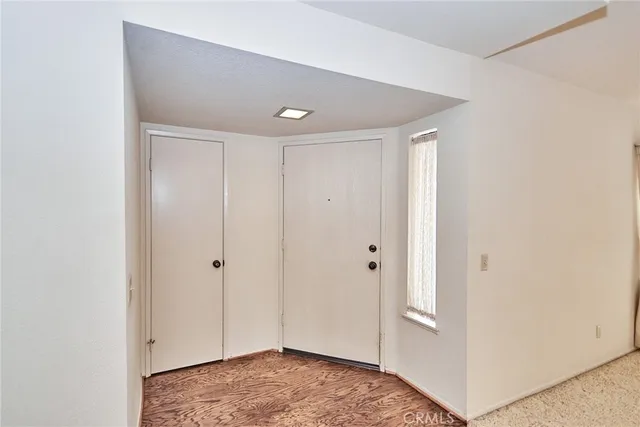 a view of a room with closet area