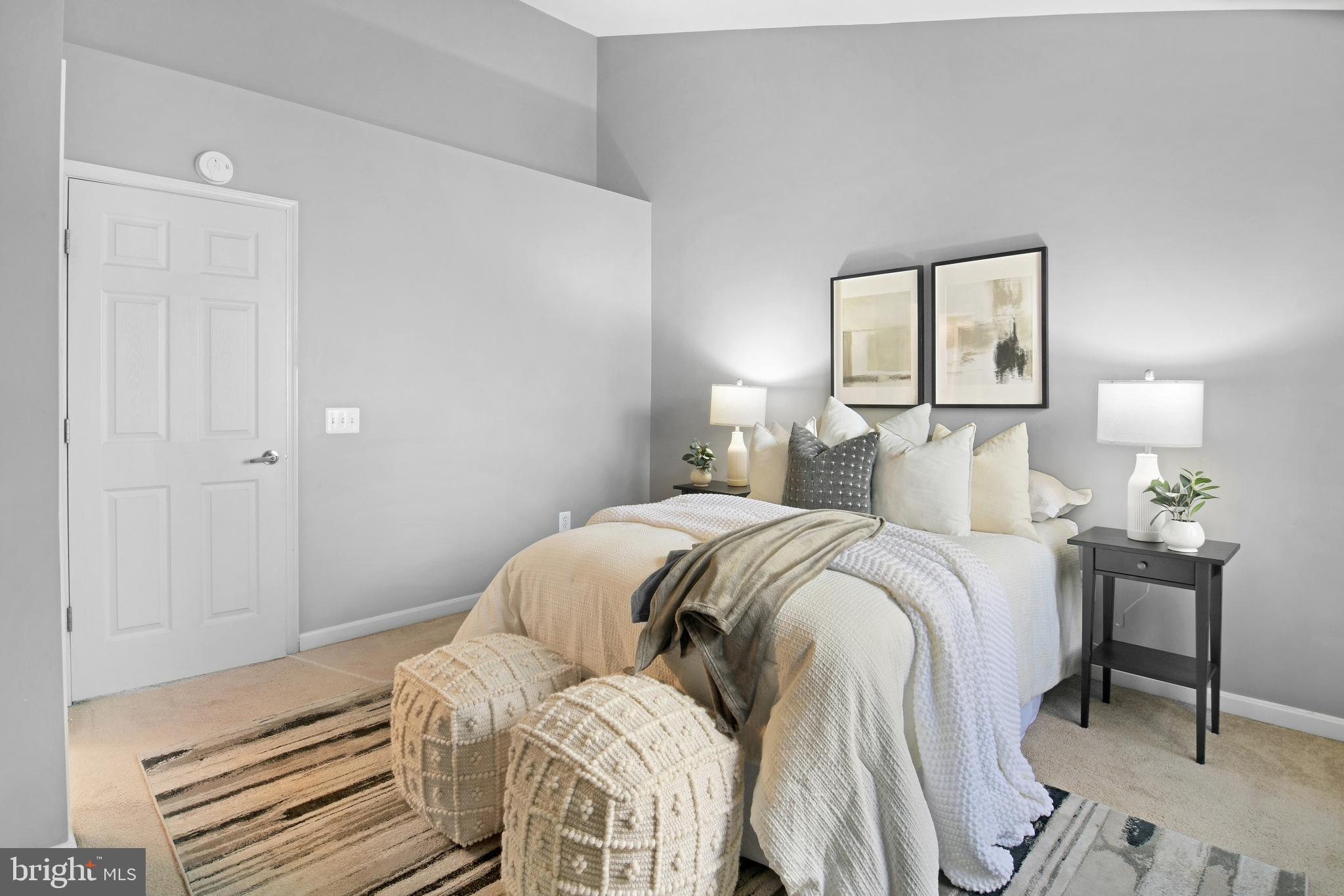 2020 Puritan Terrace Annapolis, MD 21401 - Photo 15 of 33 a bedroom with a bed and a lamp on dresser