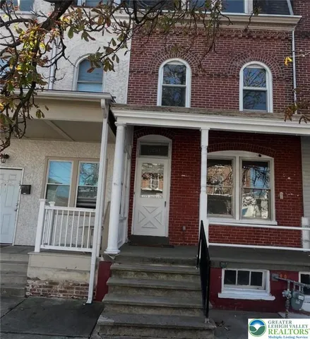 a view of a building with a window