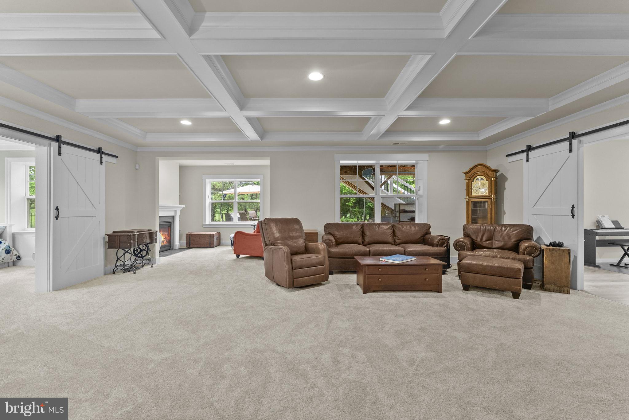 9801 Thoroughbred Road Warrenton, VA 20187 - Photo 70 of 119 Family room with Coffered Ceiling