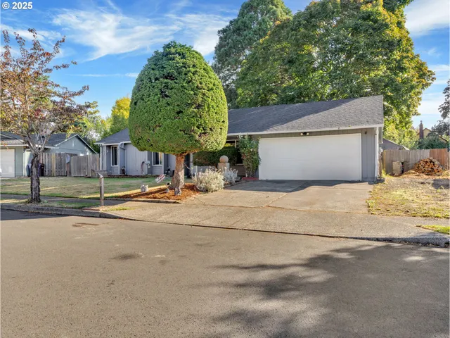 front view of a house with a basket ball court