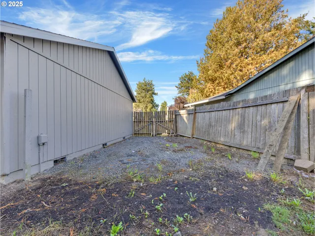 a view of a backyard