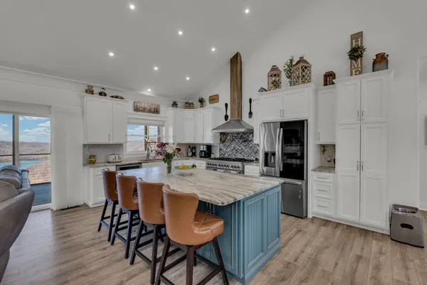 a view of a terrace with seating space