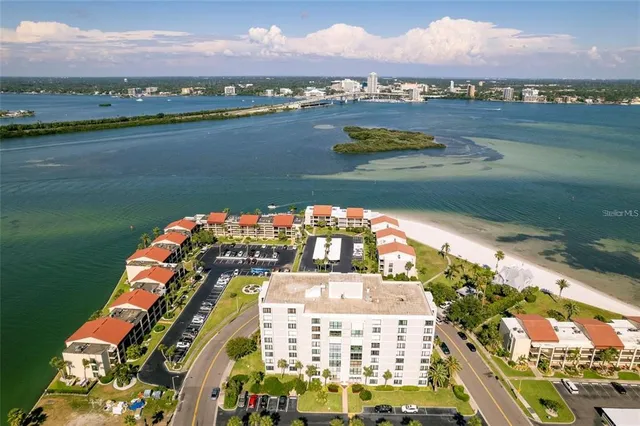 a view of a city with a lake