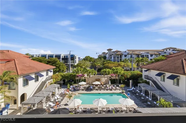 a view of a city with tall buildings