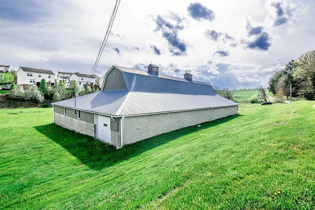 a view of a backyard with a garden