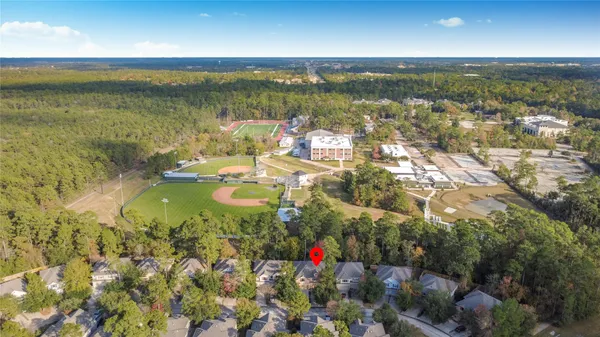 a view of a lake with outdoor space