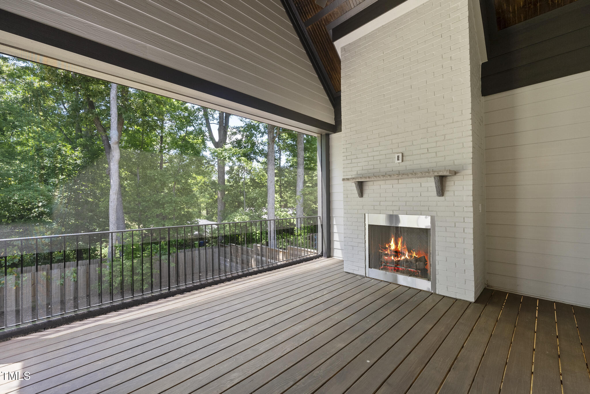 5307 Dixon Drive Raleigh, NC 27609 - Photo 41 of 48 a view of livingroom with furniture a fireplace and wooden floor
