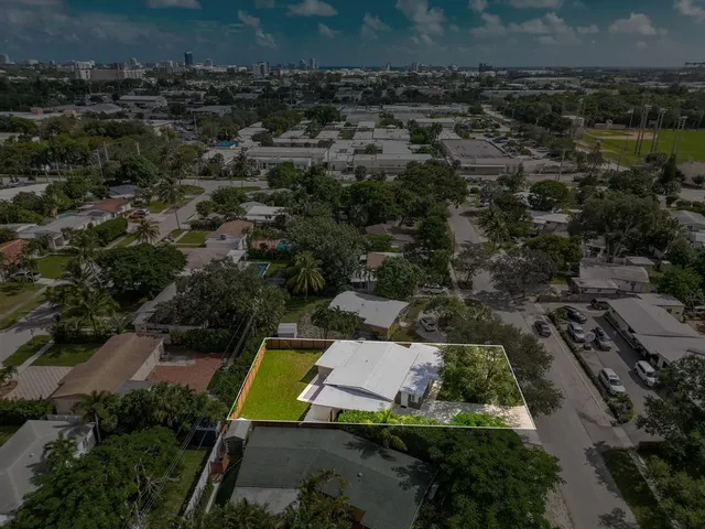 an aerial view of multiple house