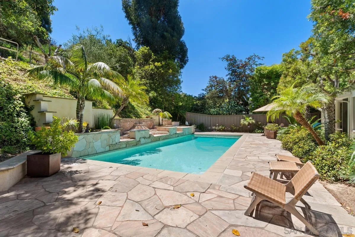 6729 Avenida Andorra La Jolla, CA 92037 - Photo 20 of 27 a view of a garden with a fountain