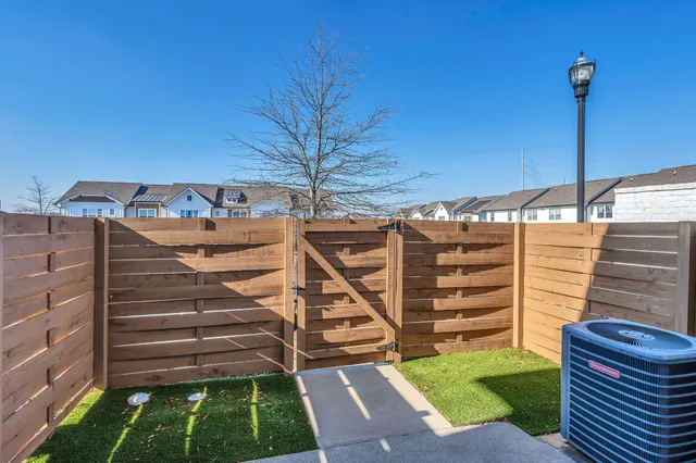 a view of a balcony with an outdoor space